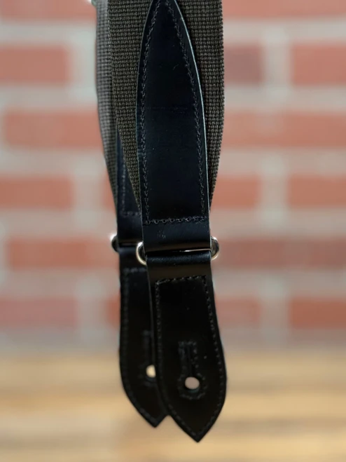 Tetherax Hybrid Series Tight Weave Cotton Leather End Strap - Kalamata Olive