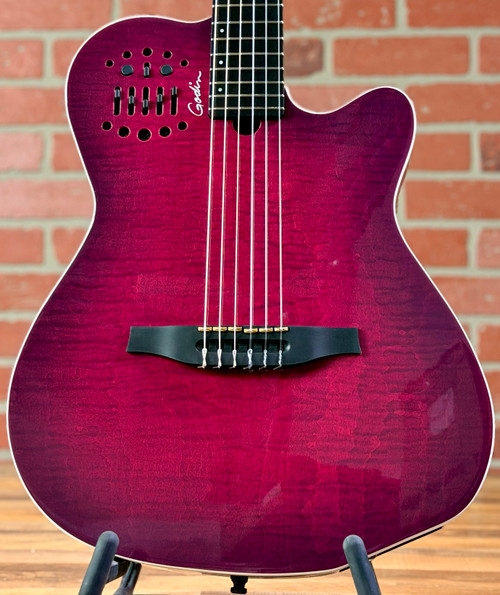 Godin ACS Steve Stevens 25th Anniversary Nylon Acoustic-Electric Guitar - Edition Limitée Purple | Pre-Production Prototype