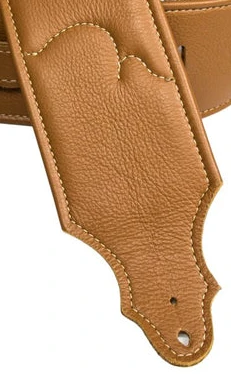 Franklin 3" Padded Glove Leather Guitar Strap - Caramel