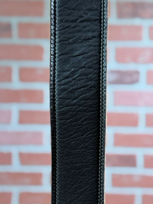Franklin Straps Reversible Glove Leather Guitar Strap - Chocolate/Gold