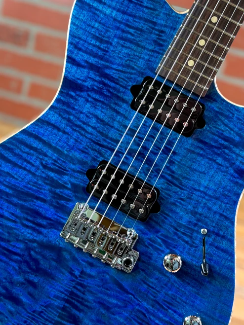 Suhr Oso Short Scale Electric Guitar - Trans Blue (with Black Back)