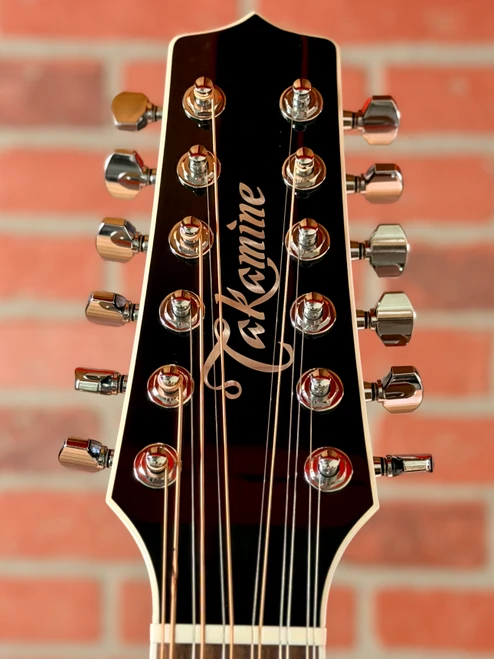 Takamine EF381SC 12-String Dreadnought Cutaway Acoustic-electric Guitar - Gloss Black