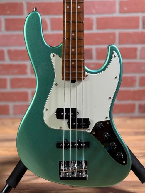 Sadowski MetroExpress 21-Fret Hybrid PJ Bass - High Polish Sage Green Metallic