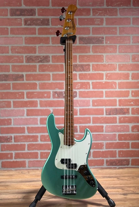 Sadowski MetroExpress 21-Fret Hybrid PJ Bass - High Polish Sage Green Metallic