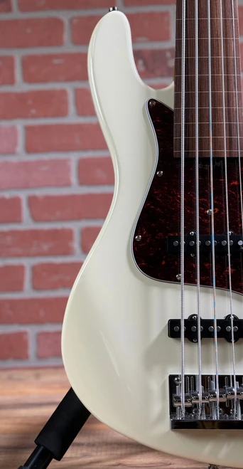 Sadowsky Fretless 5-String Vintage JJ Bass - High Polish Solid Olympic White