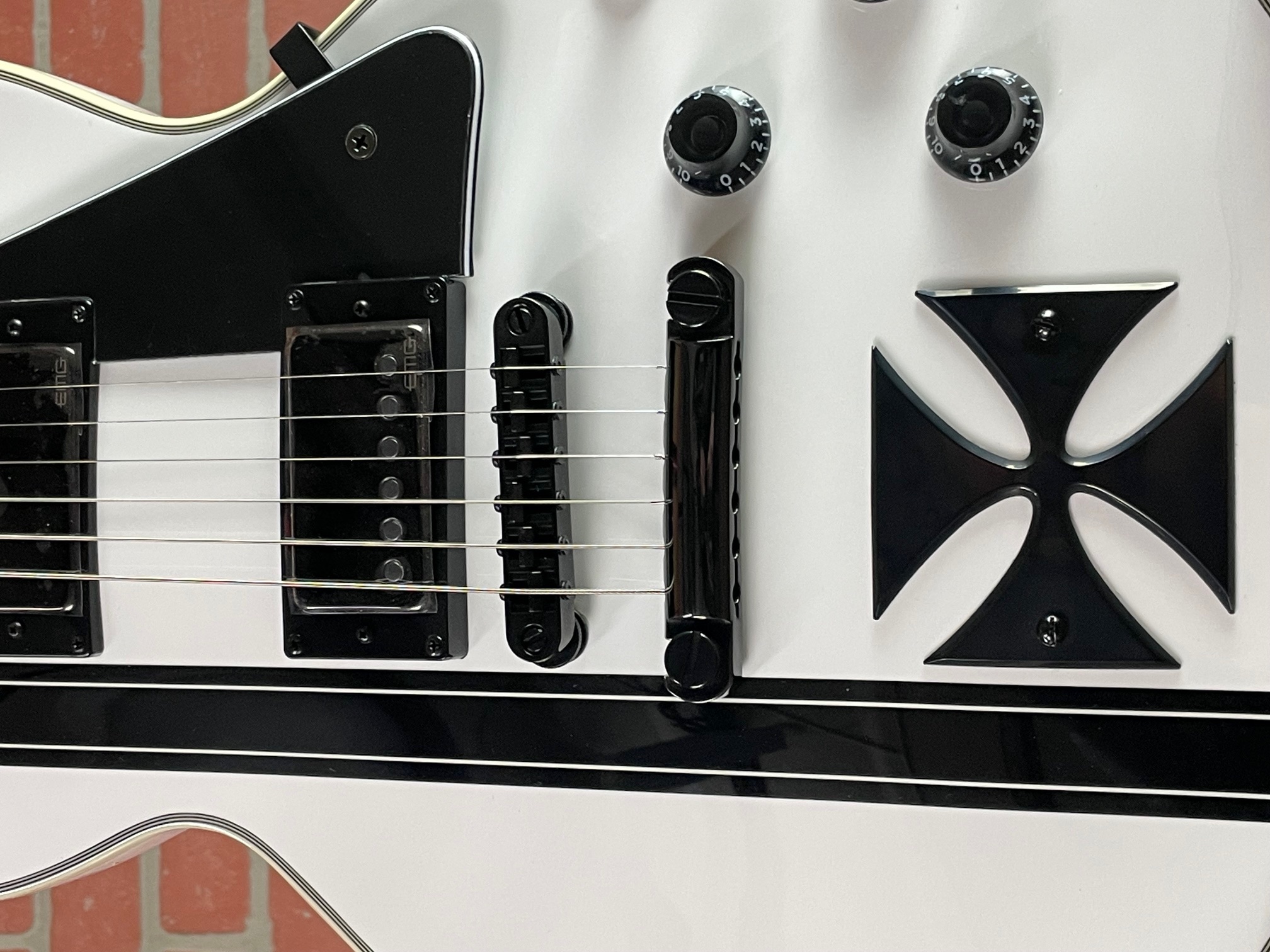 Shop ESP LTD James Hetfield Iron Cross Guitar - Snow White | No