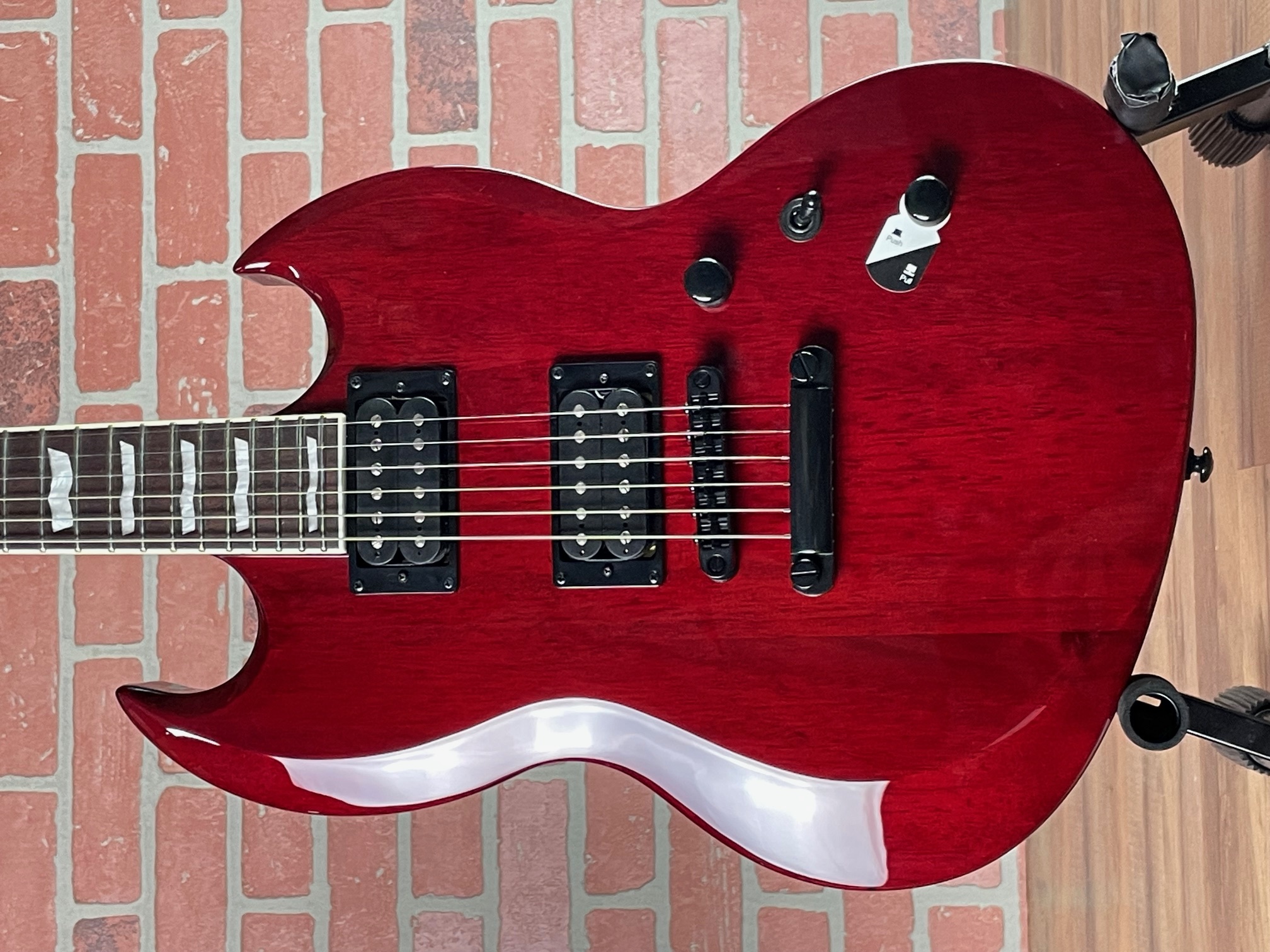 ガ ルパ ESP EC-256FM LTD Electric Guitar - See Thru Purple Sunburst
