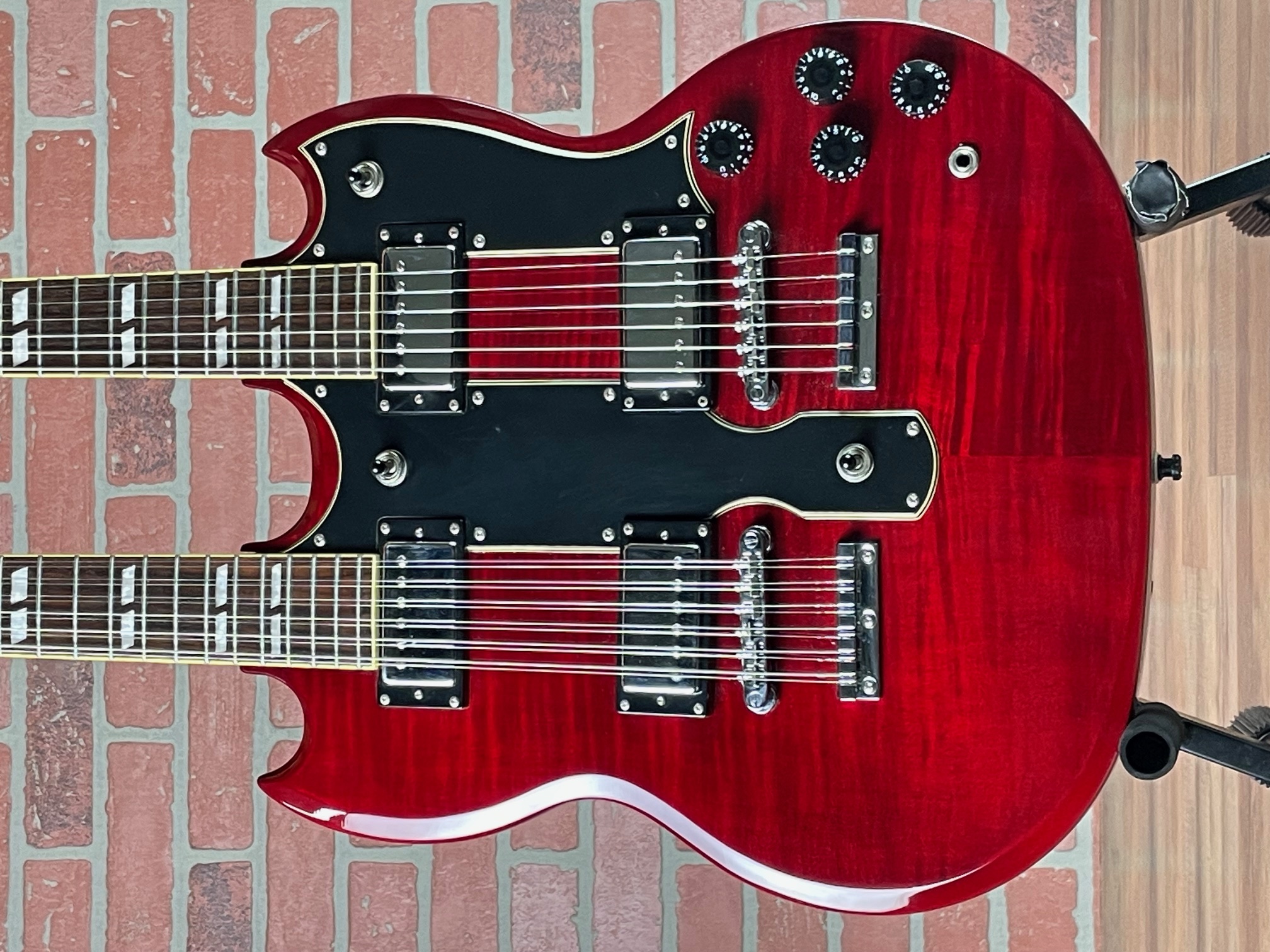 ギター Epiphone SG String Double-Neck Burgundy Epiphone SG 1275 Double-neck