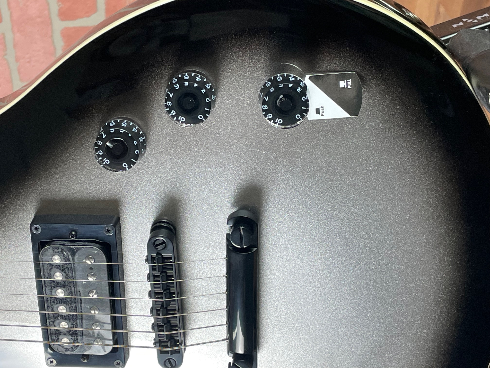 リセ　黒姫結灯　KP PSA10 ESP LTD EC-256 Electric Guitar - Silver Sunburst Teardrop at