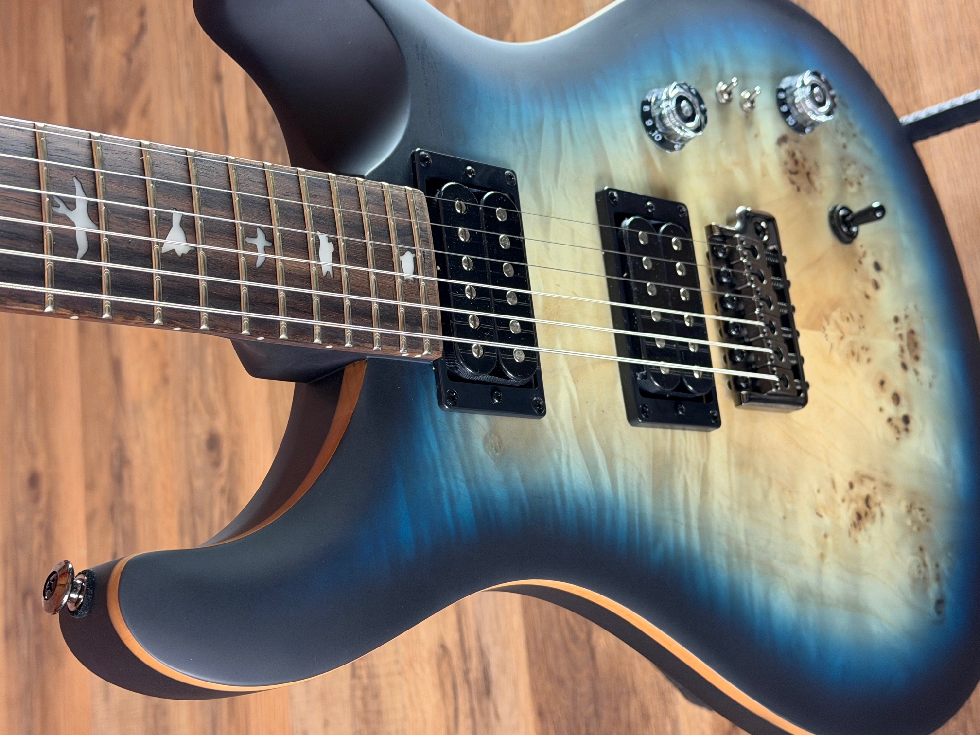 Shop PRS SE Custom 24-08 Exotic Electric Guitar - Lake Blue Burst