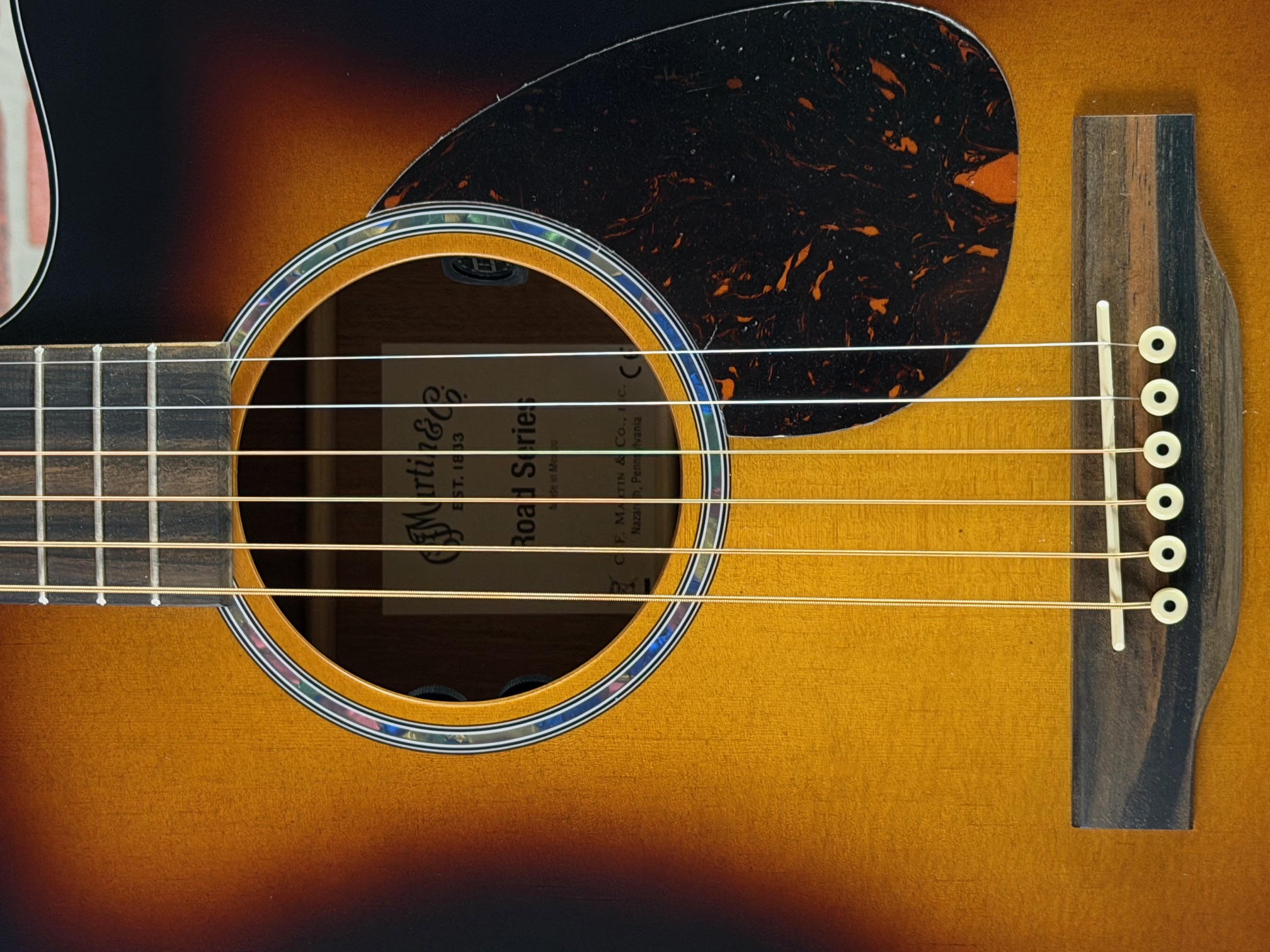 Shop Martin OMC-10E Modern Burst Acoustic Guitar | No Limit Guitar