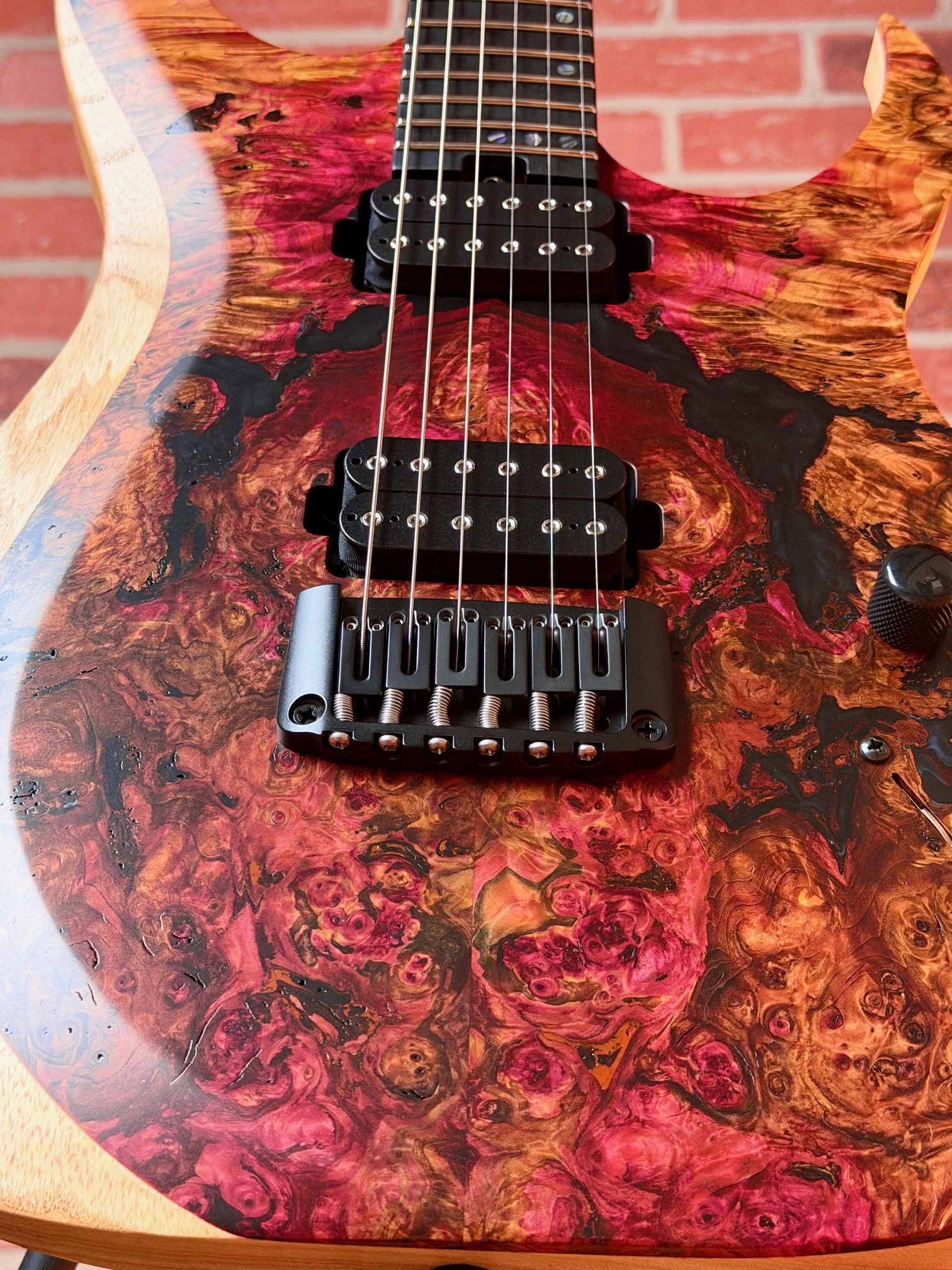 hop Schecter USA Custom Shop Sunset Extreme - Natural Satin Burl