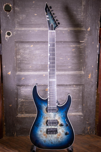 ESP E-II M-II Electric Guitar w/Case - Mercury Blue Burst at No