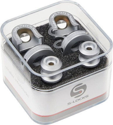 Schaller S-Locks M - Satin Chrome - Guitar Strap Locks at No Limit