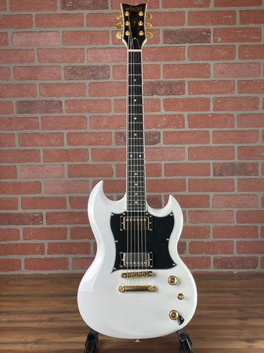 Schecter ZV-H6llyw66d Gloss White Electric Guitar at No Limit