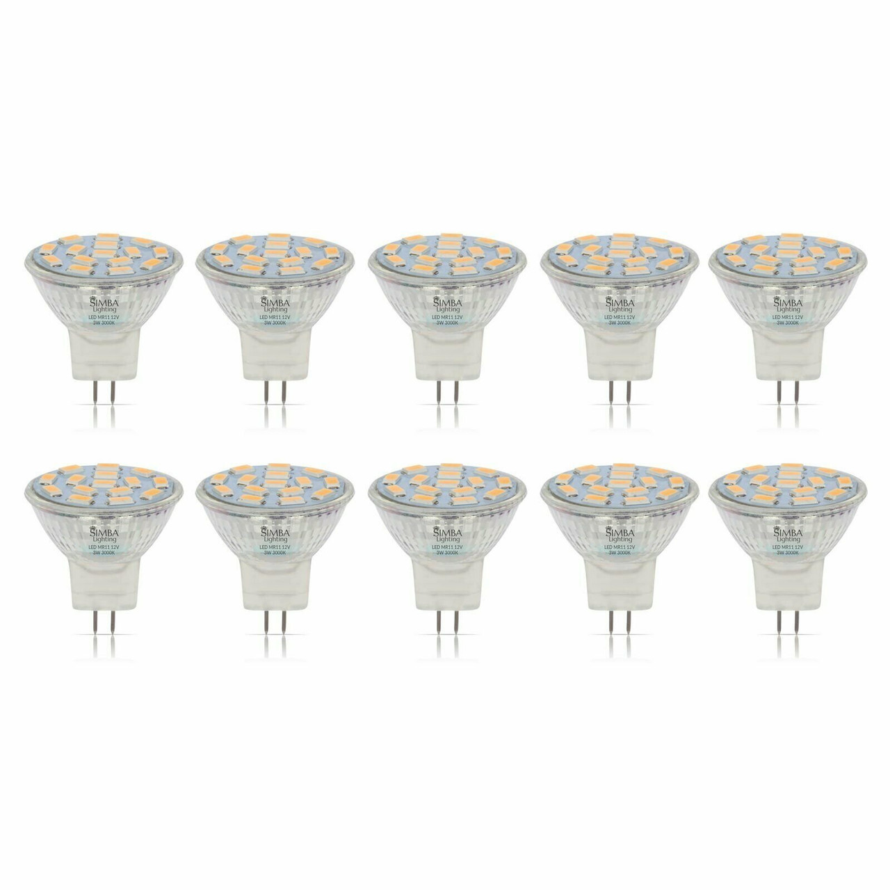 Arbejdsløs ide Enkelhed Simba Lighting® LED MR11 3W 20W Halogen Replacement Bulbs 12V GU4 Bi-Pin  3000K Soft