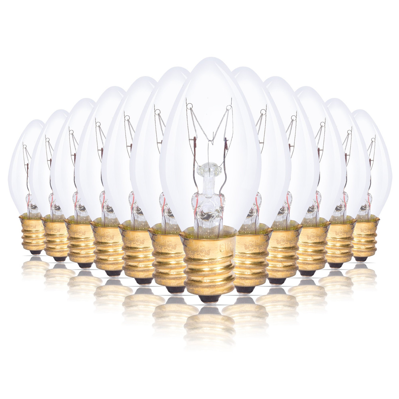 Simba Lighting® C7 15W Replacement Bulb Clear Candle Shape 120V, E12  Candelabra Base, 2700K, 12