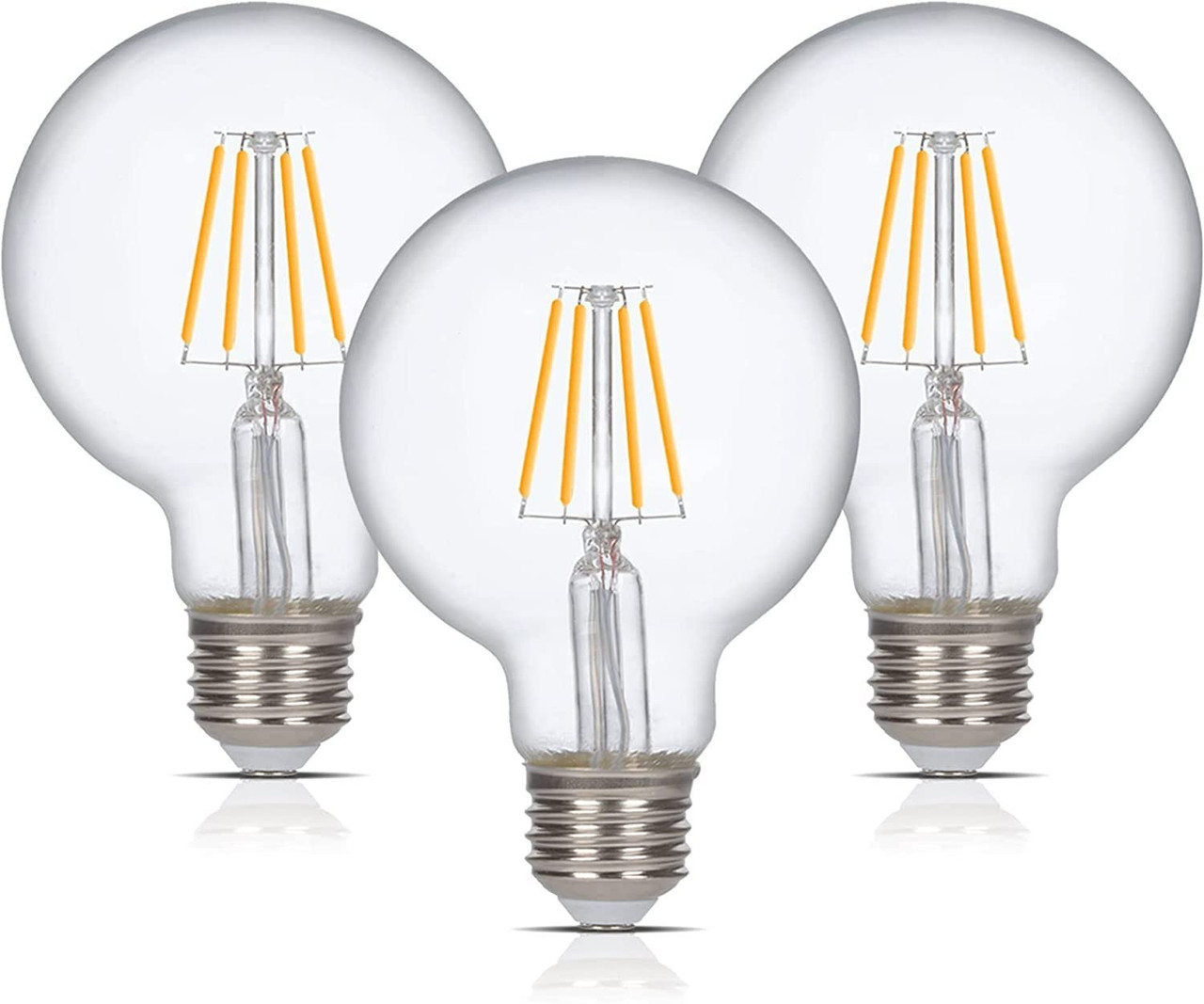 HUSTUNG Lampadine LED E27, Dimmerabile Lampadina LED 4W (Equivalente a 40W)  G80 Edison Vintage Lampadina LED E27 Luce Calda 2700K - Ambra, Pacco da 2 :  .it: Illuminazione
