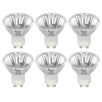 Simba Lighting® Halogen GU10 120V 35W Bulbs MR16 Reflector with Cover Glass, 6-Pack