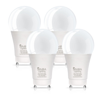 Simba Lighting® LED A19 12W 75W 100W Replacement Bulbs 120V GU24 Twist Base 5000K Daylight 4-Pack