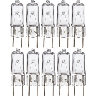 Simba Lighting® Halogen Light Bulb G8 T4 35W JCD Bi-Pin Longer 1.7" Length 120V, 2700K, 10-Pack