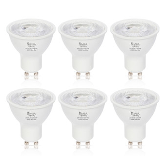Simba Lighting® LED GU10 5W Non-Dimmable 50W Halogen Replacement Bulb Twist Base 120V 5000K, 6-Pack