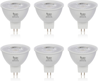 Simba Lighting® LED MR16 5W 35W-50W Halogen Replacement Bulbs 12V GU5.3 BiPin 2700K Soft White 6-Pack