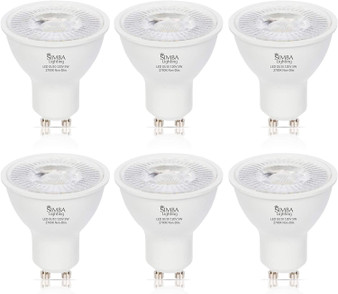 Simba Lighting® LED GU10 5W Non-Dimmable 50W Halogen Replacement Bulb Twist Base 120V 2700K, 6-Pack