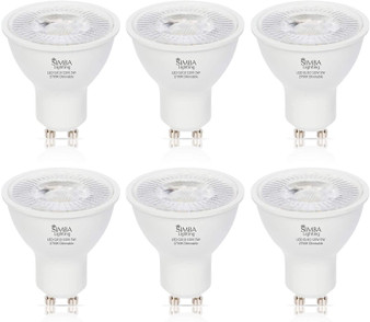 Simba Lighting [6 Pack] LED MR16 5W 12V 35W 50W Halogen Replacement Bulbs GU5.3 Bi-Pin 2700K