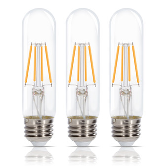 Simba Lighting® LED T10 Filament Bulbs 4W Dimmable 40W Equivalent 120V E26 Base 2700K, 3-Pack