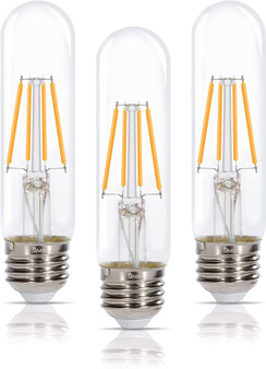 Simba Lighting® LED T10 Filament Bulbs 6W Dimmable 60W Equivalent 120V E26 Base 2700K, 3-Pack