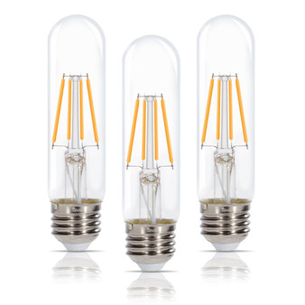 Simba Lighting® LED T10 Filament Bulbs 6W Dimmable 60W Equivalent 120V E26 Base 2700K, 3-Pack