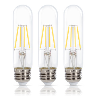 Simba Lighting® LED T10 Filament Bulbs 6W Dimmable 60W Equivalent 120V E26 Base 4000K, 3-Pack