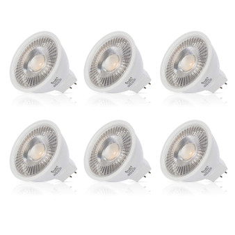 Simba Lighting® LED MR16 3.5W 20W Halogen Replacement Bulbs 12V GU5.3 BiPin 5000K Daylight 6-Pack