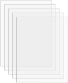 SimbaLux® Acrylic Sheet Clear 5” x 7” Panel 0.04” Thick (1mm) Plexiglass Board, Easy to Cut, Pack of 5