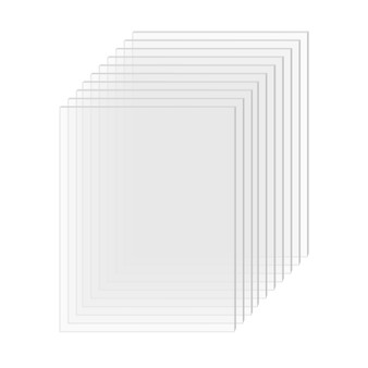 SimbaLux® Acrylic Sheet Clear 5” x 7” Panel 0.08” Thick (2mm) Plexiglass Board, Easy to Cut, Pack of 10