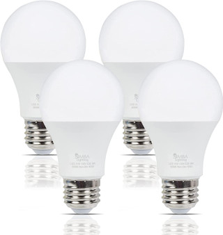 Simba Lighting® LED A19 9W 60W Equivalent Bulbs 120V E26 Base 5000K Daylight 4-Pack