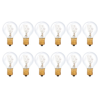 Simba Lighting® Aromatic Medium Size Wax Warmer Mini Globe G30 Round Bulb 25W E12 Candelabra Base Clear Glass, 12 Pack