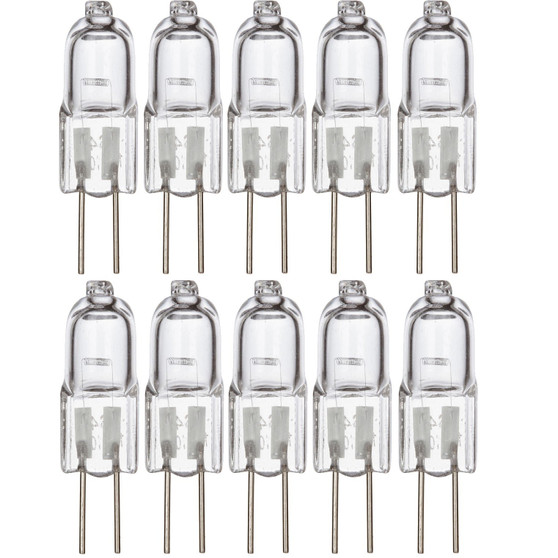 Simba Lighting® Halogen G4 T3 20W 280lm Bi-Pin Bulbs 12V JC 2700K Warm White,10-Pack