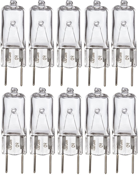 Simba Lighting® Halogen Light Bulb G8 T4 50W JCD Bi-Pin Longer 1.7" Length 120V, 2700K, 10-Pack