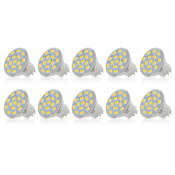 Simba Lighting® LED MR11 3W 20W Halogen Replacement Bulbs 12V GU4 Bi-Pin 5000K Daylight 10-Pack