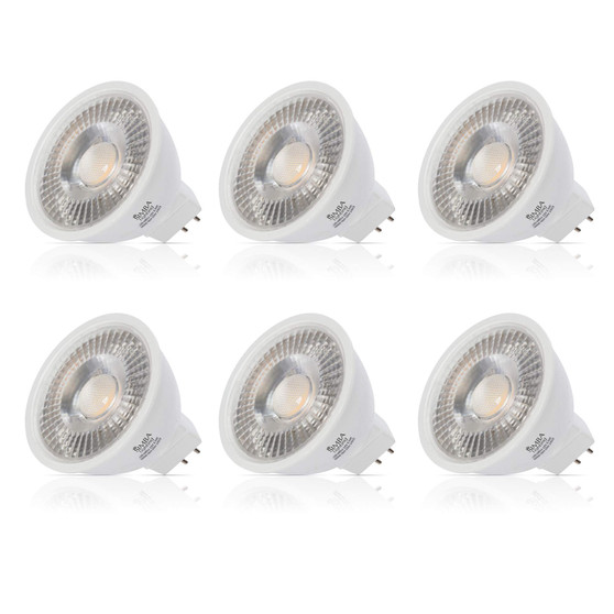 Simba Lighting® LED MR16 3.5W 20W Halogen Replacement Bulbs 12V GU5.3 BiPin 5000K Daylight 6-Pack