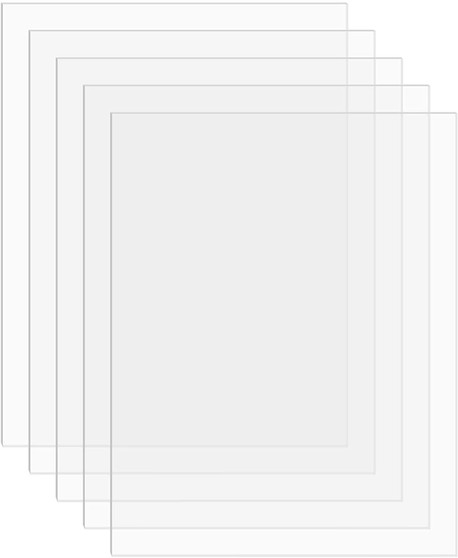 SimbaLux® Acrylic Sheet Clear 5” x 7” Panel 0.04” Thick (1mm) Plexiglass Board, Easy to Cut, Pack of 5