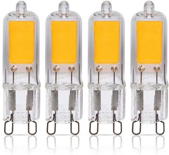 Simba Lighting® LED G9 2W T4 25W Halogen Replacement JCD Bi-Pin Base 120V 2700K Warm White, 4 Pack