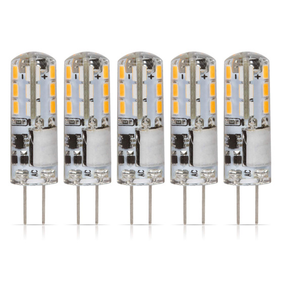 Simba Lighting® LED G4 1.1W T3 10W Halogen Replacement JC Bi-Pin Base 12V 3000K Soft White, 5 Pack