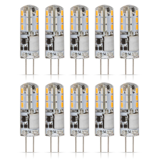 Simba Lighting® LED G4 1.1W T3 10W Halogen Replacement JC Bi-Pin Base 12V 3000K Soft White, 10 Pack