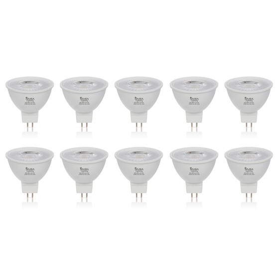 Simba Lighting® LED MR16 5W 35W-50W Halogen Replacement Bulbs 12V GU5.3 BiPin 2700K Soft White 10-Pack