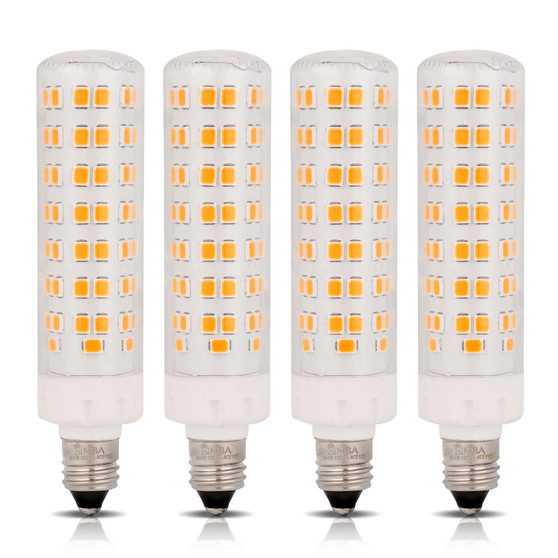 Simba Lighting® LED E11 T6 JD 8W 75W 80W Halogen Replacement Bulbs 120V 3000K Soft White 4-Pack