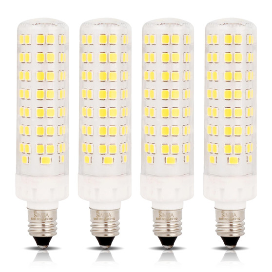 Simba Lighting® LED E11 T6 JD 8W 75W 80W Halogen Replacement Bulbs 120V 6000K Daylight 4-Pack