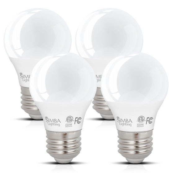Simba Lighting® LED A15 ETL Listed 7W 60W Equivalent Small Bulbs 120V E26 3000K Soft White 4-Pack